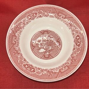 Vintage Willow Ware Royal China Red & White Side Plate 6 3/8” Set Of 7